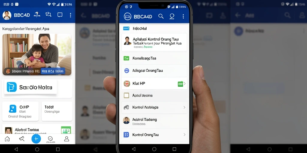 Tampilan antarmuka aplikasi Kontrol Orang Tua BBCA4D yang user-friendly.