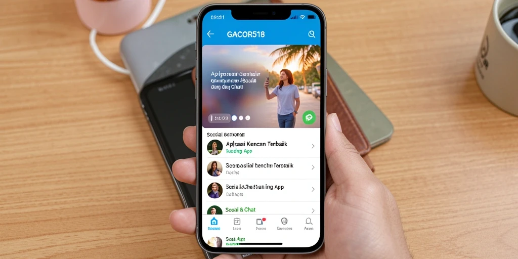 Antarmuka GACOR518 yang menarik dan fungsional dalam aplikasi Dating App.