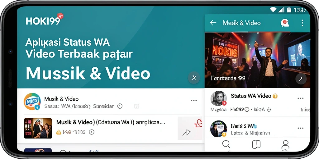 Antarmuka HOKI99 menampilkan beragam pilihan video untuk status WhatsApp.