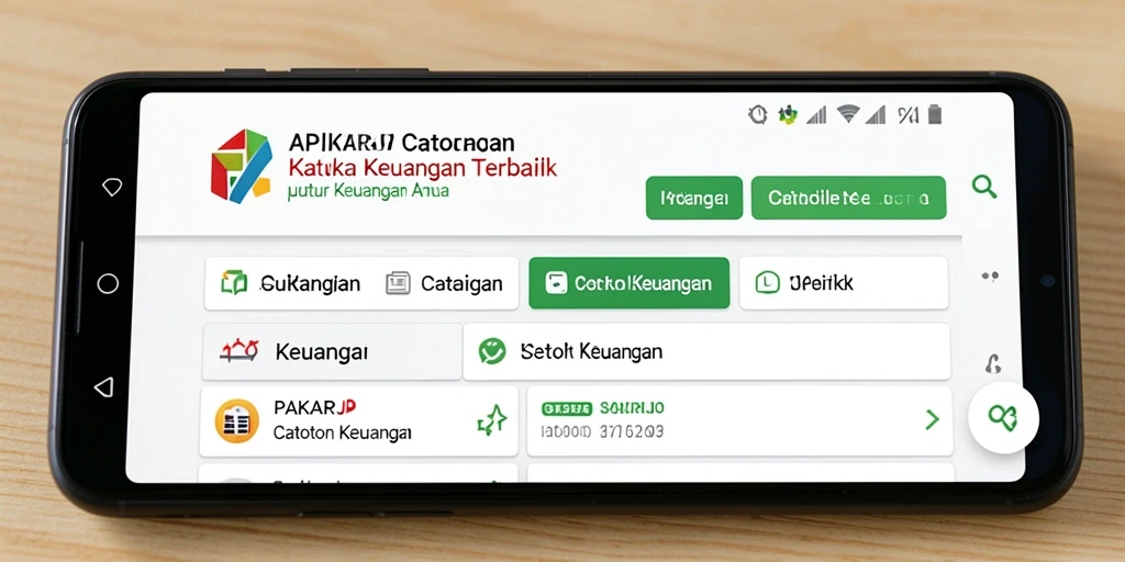 Tampilan antarmuka PAKARJP yang sederhana dan fungsional untuk catatan keuangan.