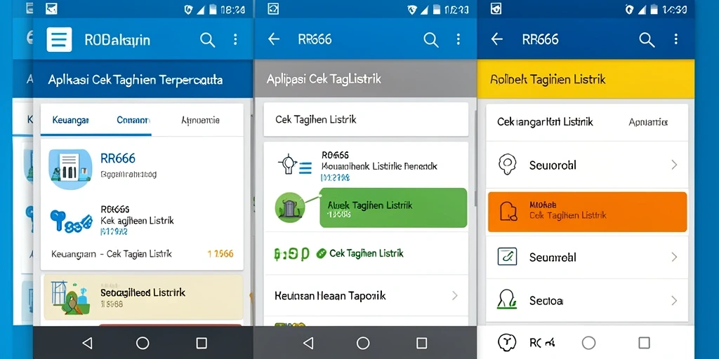 Antarmuka RR666 yang menampilkan rincian tagihan listrik secara jelas.