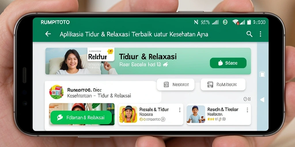 Antarmuka RUMPITOTO yang menenangkan untuk tidur dan relaksasi.