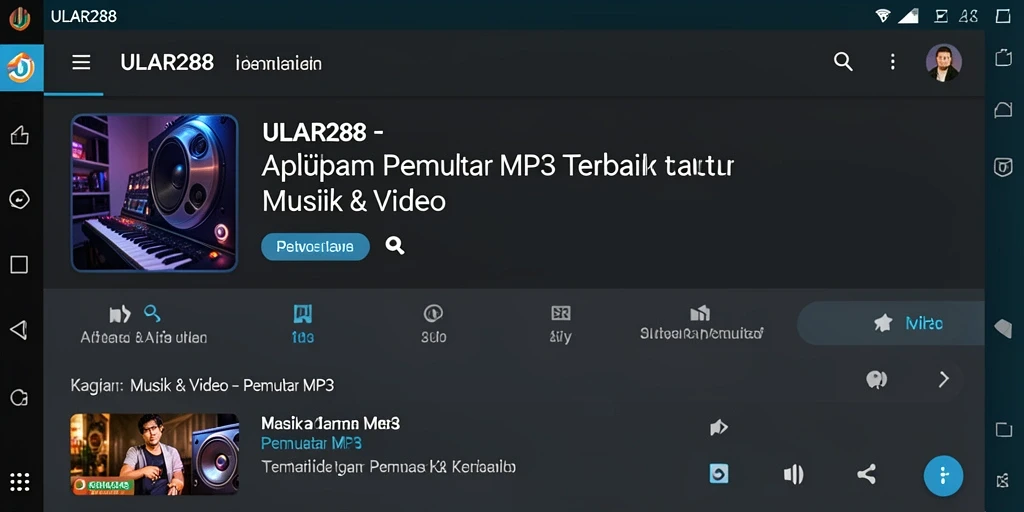 Antarmuka ULAR288 yang sederhana dan intuitif untuk Pemutar MP3.