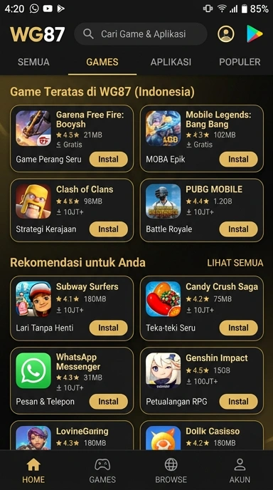 Akses Lengkap Aplikasi Populer | Katalog wg87