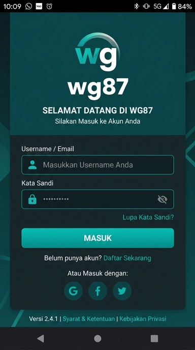 Masuk ke Akun wg87 Anda dengan Mudah